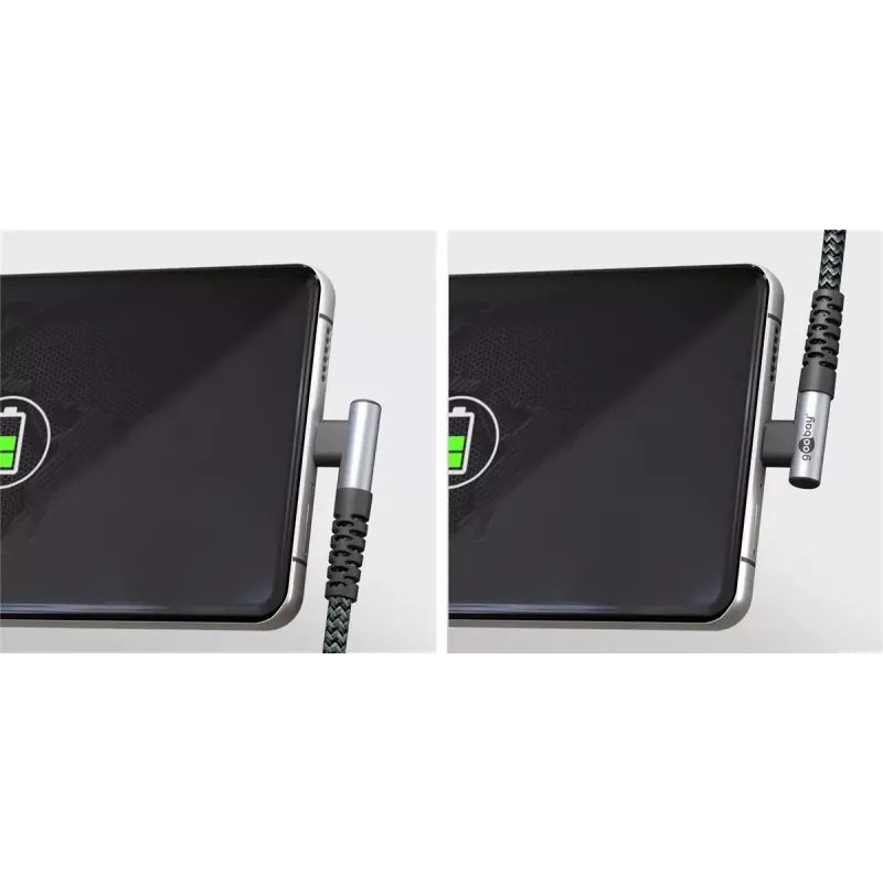 Goobay USB-kabel USB 2.0 2 m USB-C zwart/grijs