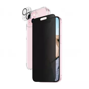 PanzerGlass ® Privacy 3-in-1-pack iPhone 15 schokbestendig gehard glas