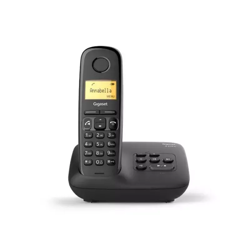 Analoge/DECT-telefoon Gigaset A270A nummerherkenning draadloze handset zwart