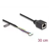 Netwerkkabel DeLOCK 88007 RJ45 naar 4-pin 6-pin Cat5e 0,3 m zwart