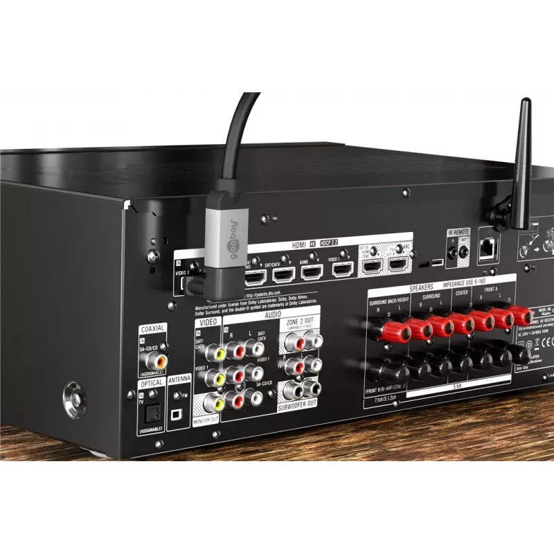 Goobay HDMI-videokabel-adapter 65744 zwart bus hoogwaardig