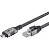 Goobay adapter USB-C naar RJ-45 10m zwart zilver