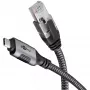 Goobay adapter USB-C naar RJ-45 10m zwart zilver