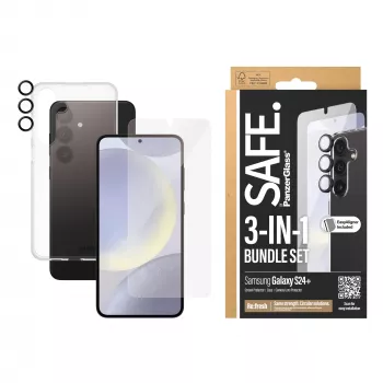 PanzerGlass SAFE. by ® 3-in-1-pack Samsung Galaxy S24+ krasvast stootvast