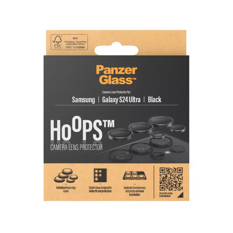 PanzerGlass ® Hoops® camera-objectiefbeschermglas zwart Samsung Galaxy S24 Ultra