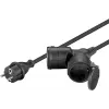 Goobay 65434 stroomverlenging 5 m 2 AC-stopcontacten outdoor zwart