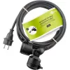 Goobay 65434 stroomverlenging 5 m 2 AC-stopcontacten outdoor zwart