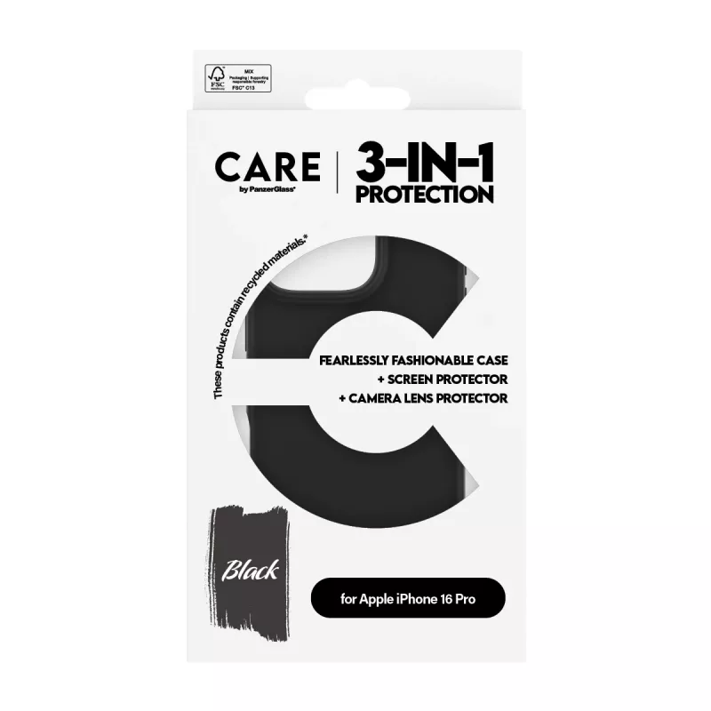 3-in-1-bundel PanzerGlass CARE by Fashion iPhone 16 Pro