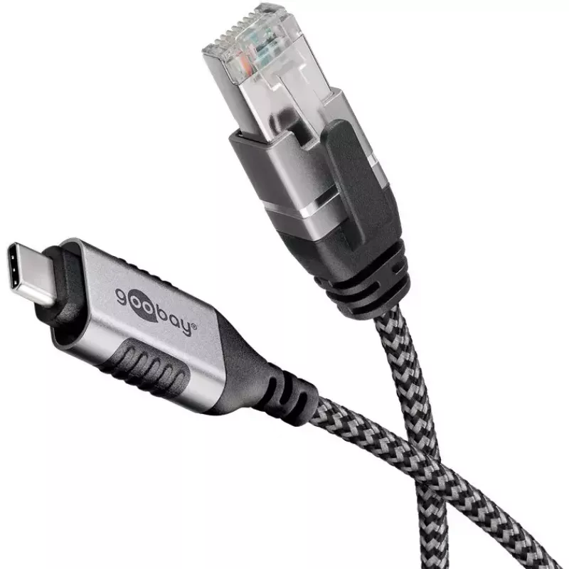 Goobay USB-C 3.1 naar RJ45 Ethernet-kabel Slim, 10 m (74407)
