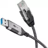 Kabeladapter Goobay 74399 USB 3.0 Type-A RJ45 10 m zwart zilver
