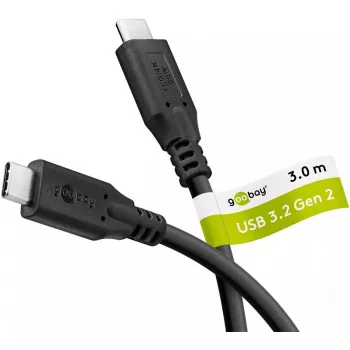 Goobay USB-kabel USB 3.2 Gen 1 3 m USB-C zwart