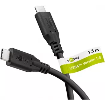 USB-kabel Goobay 74196 USB4 Gen 2x2 1,5 m USB-C zwart