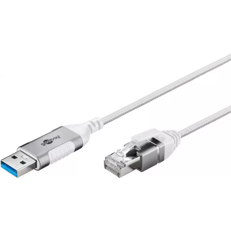 Netwerkkabel Goobay 74380 USB 3.0 Type-A RJ45 3m wit