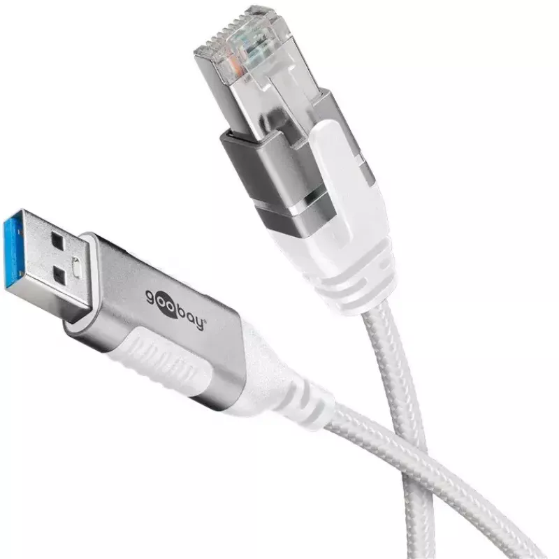 Netwerkkabel Goobay 74380 USB 3.0 Type-A RJ45 3m wit