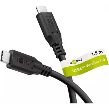 USB-kabel Goobay 74184 USB4 Gen 2x2 1,5 m USB-C zwart