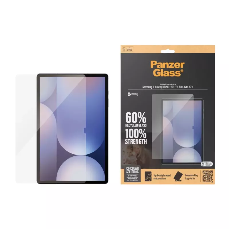 Schermbescherming PanzerGlass Samsung Galaxy Tab S7+ S8+ S9+ S9 FE+ S10+ Ultra-Wide Fit