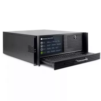 Serverbehuizing Inter-Tech 4U 4452-TFT rack zwart