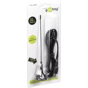 Antenne Goobay passief DVB-T2 (HD) mini magnetisch