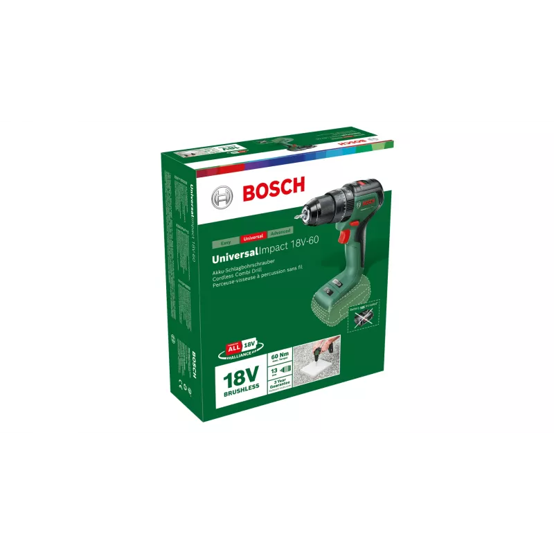 Bosch Universal Impact 18V-60 1900 t/min snelspanboorhouder 1,3 kg zwart, groen