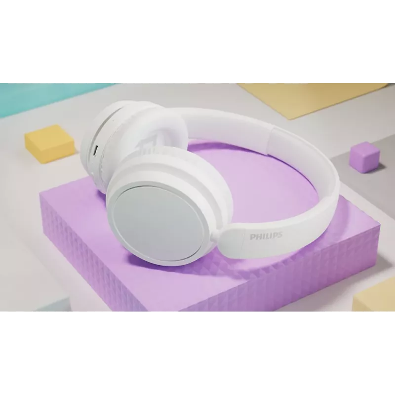 Philips 5000 series TAH5209WT/00 hoofdtelefoon/headset draadloos hoofdband gesprekken/muziek Bluetooth wit