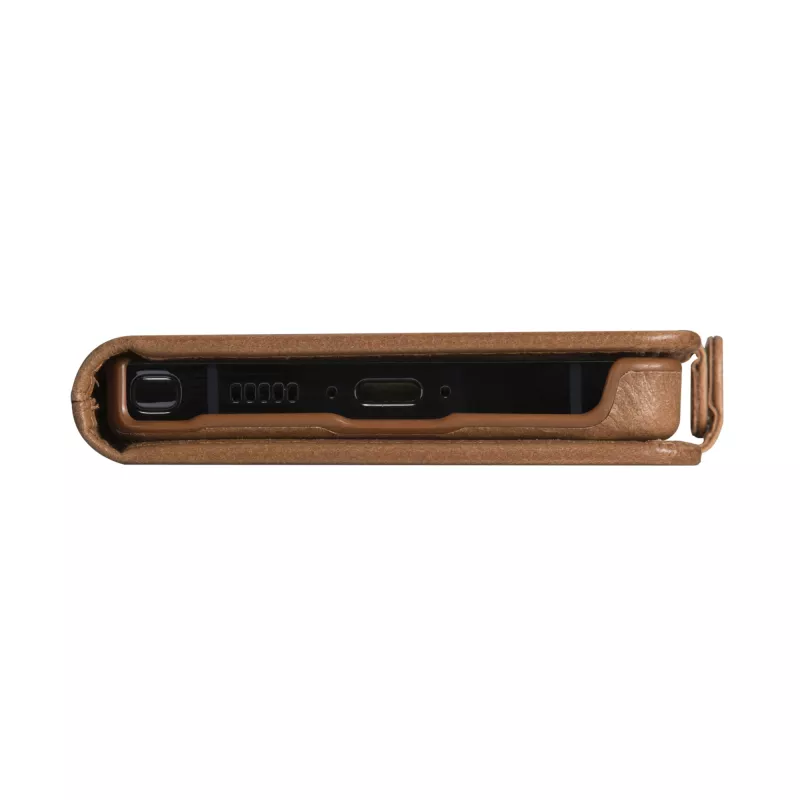 dbramante1928 Lynge LMSUGTDT6471 flipcase voor Samsung Galaxy S25 Ultra, gekorreld leer, lichtbruin