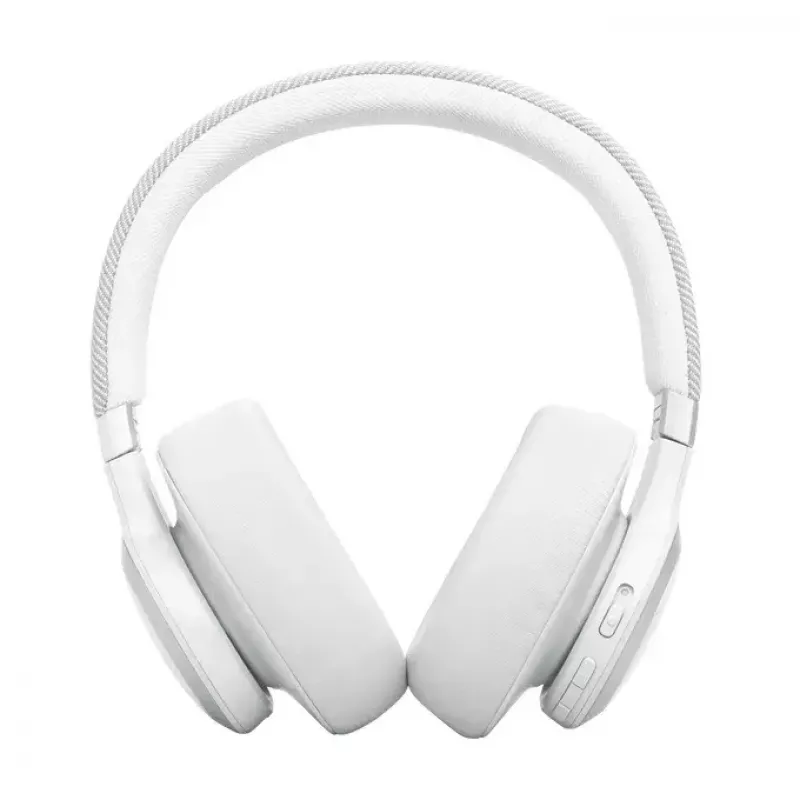 JBL Live 770NC hoofdtelefoon over-ear, draadloos, gesprekken/muziek, Bluetooth, wit
