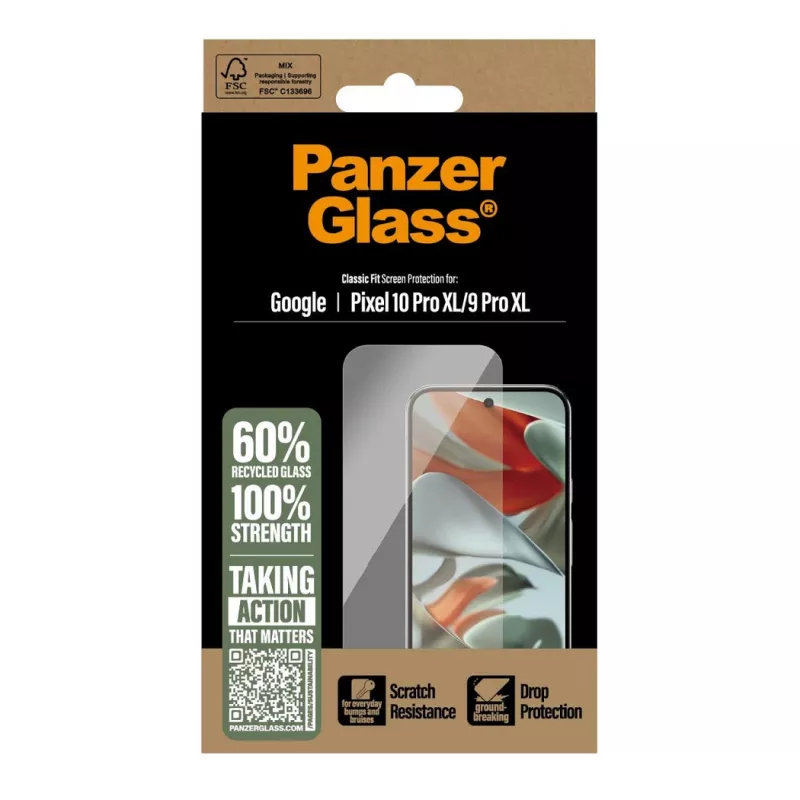 PanzerGlass scherm-/achterkantbescherming voor Google Pixel 10 Pro XL / 9 Pro XL, transparant, 1 stuk (PG92324)