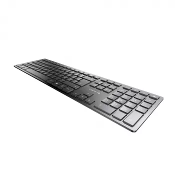 CHERRY KW 9100 slank toetsenbord universeel RF draadloos + Bluetooth AZERTY Frans zwart
