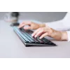 CHERRY KW 9100 slank toetsenbord universeel RF draadloos + Bluetooth AZERTY Frans zwart