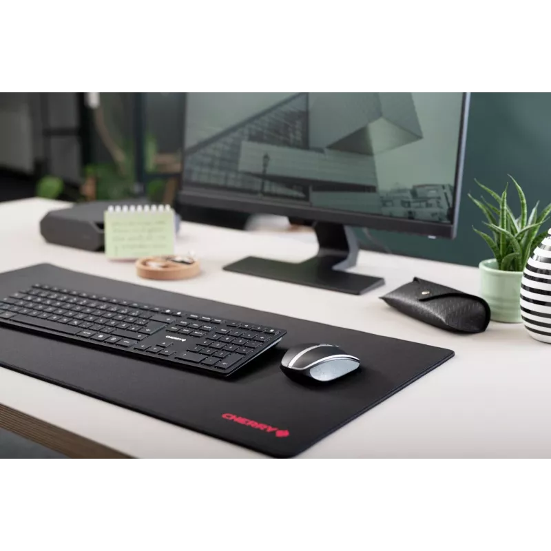 CHERRY KW 9100 slank toetsenbord universeel RF draadloos + Bluetooth AZERTY Frans zwart