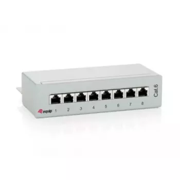 Equip 8-poorts Cat.6 desktop patchpanel, lichtgrijs