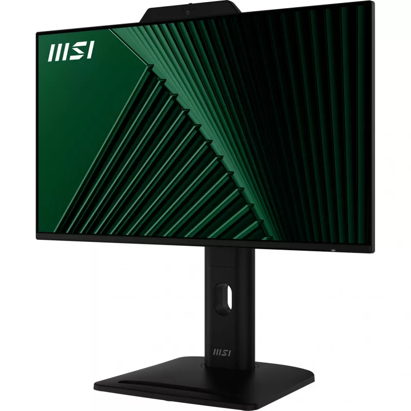 MSI PRO MP242PMGDE monitor 23,8 inch (60,5 cm), Full HD 1920x1080, IPS, 120 Hz, 1 ms, webcam, microfoon, USB-hub, HDMI, DP, VGA, zwart