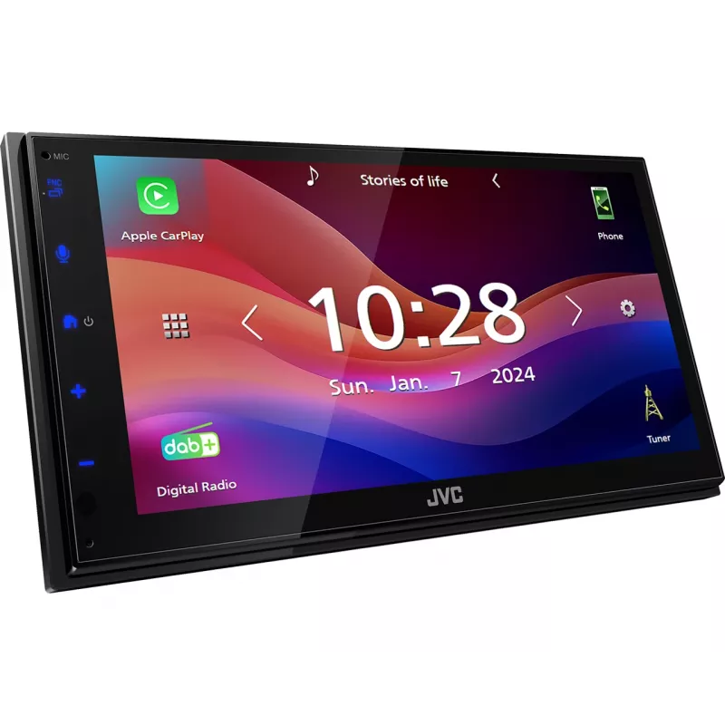 JVC KW-M695DBW Autoradio zwart Wi-Fi 200 W Bluetooth