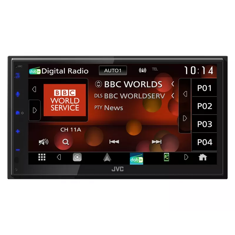 JVC KW-M695DBW Autoradio zwart Wi-Fi 200 W Bluetooth