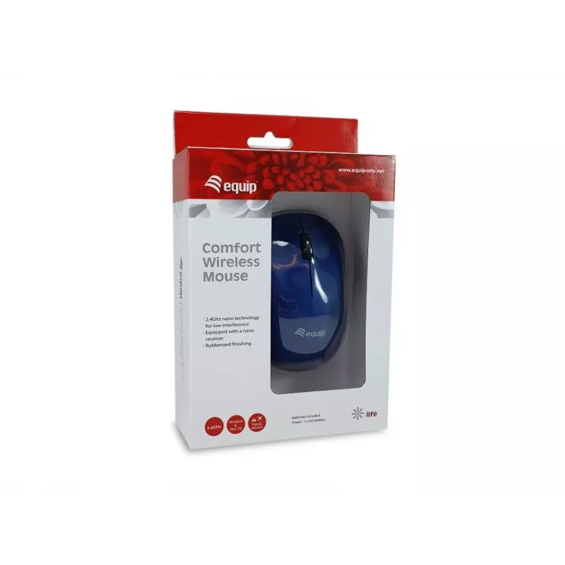 Muis Equip Comfort Wireless blauw RF draadloos
