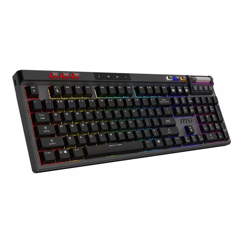 MSI Strike Pro Draadloos stil mechanisch gamingtoetsenbord, DE (QWERTZ) indeling, zwart