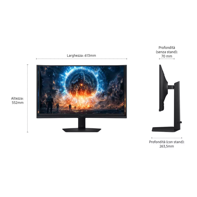 Samsung G60F computermonitor 68,6 cm (27 inch) 2560 x 1440 pixel Quad HD lcd zwart