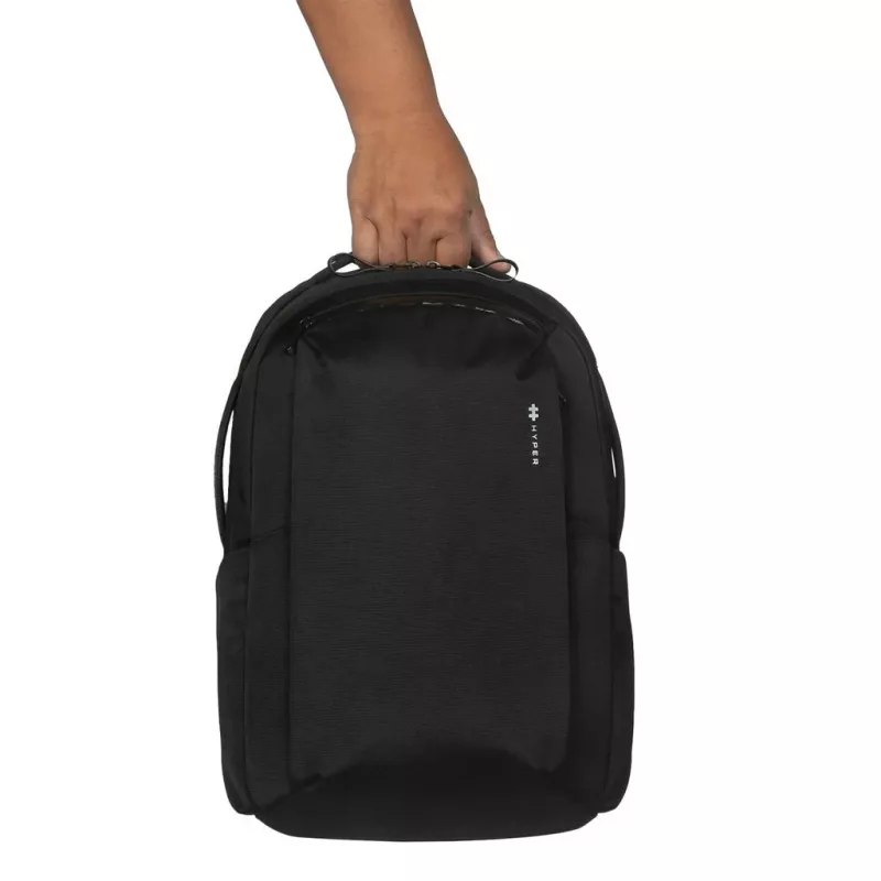 Rugzak HYPER HyperPack HP21PBKGL voor laptops tot 40,6 cm (16 inch) – zwart, PET/polyester