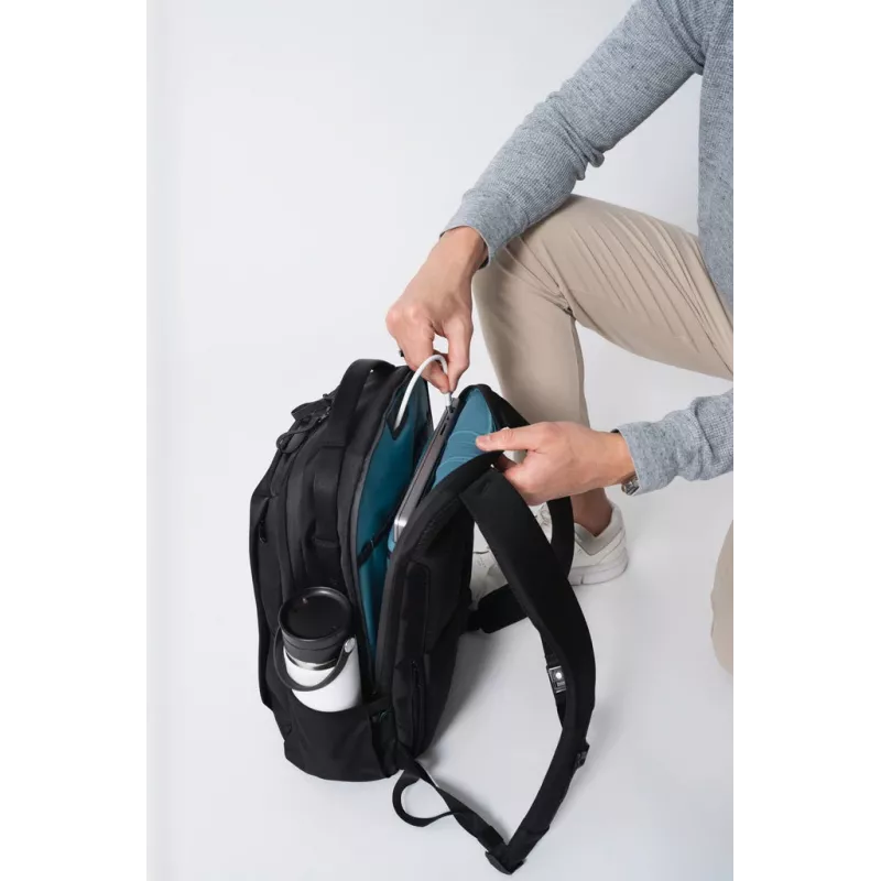Rugzak HYPER HyperPack HP21PBKGL voor laptops tot 40,6 cm (16 inch) – zwart, PET/polyester