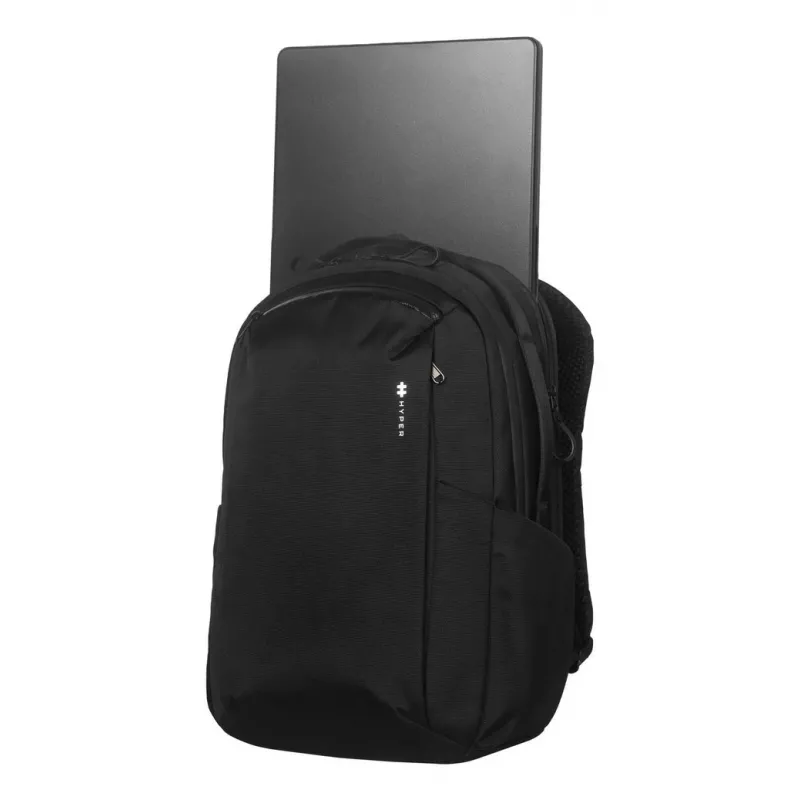 Rugzak HYPER HyperPack HP21PBKGL voor laptops tot 40,6 cm (16 inch) – zwart, PET/polyester