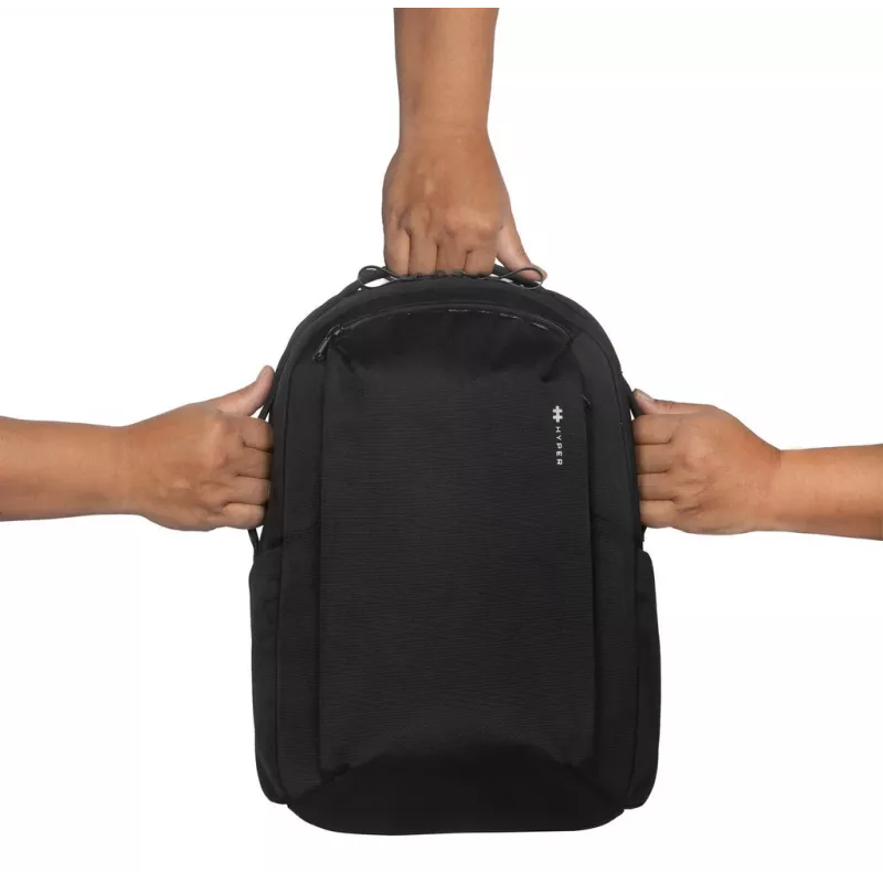 Rugzak HYPER HyperPack HP21PBKGL voor laptops tot 40,6 cm (16 inch) – zwart, PET/polyester