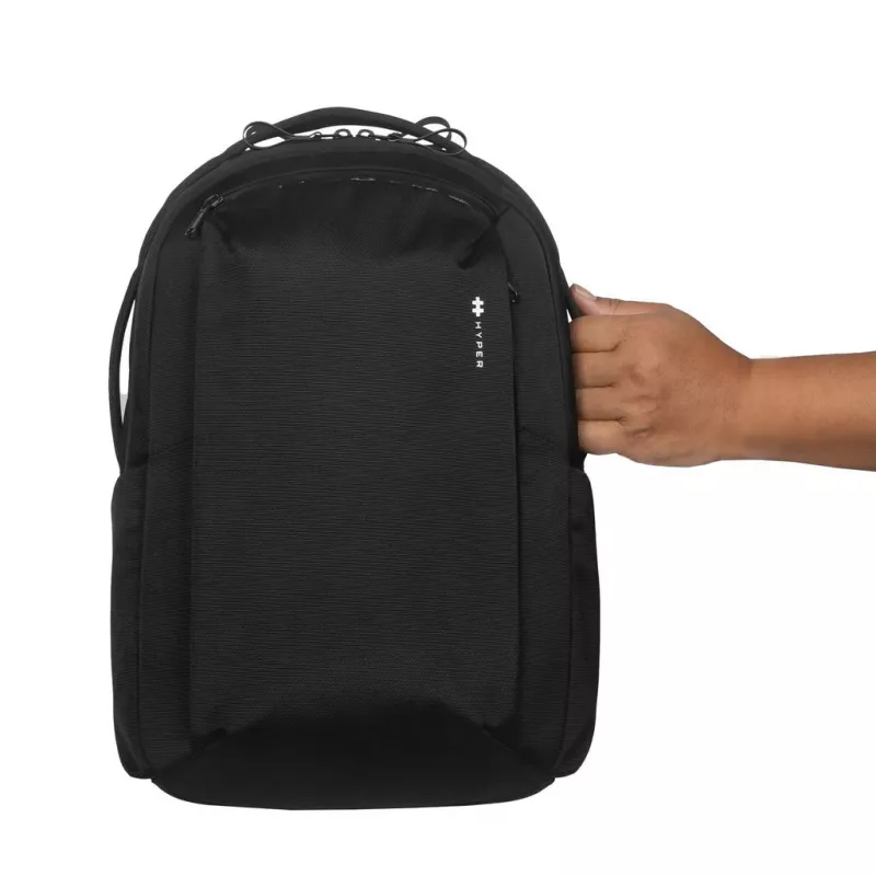 Rugzak HYPER HyperPack HP21PBKGL voor laptops tot 40,6 cm (16 inch) – zwart, PET/polyester