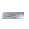 CHERRY KC 6000 slank toetsenbord universeel USB AZERTY Belgisch zilver, wit