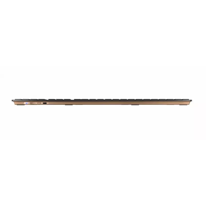 Cherry DW 9100 Slim Draadloze toetsenbord- en muisset, Italiaanse indeling, zwart/brons