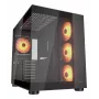 COUGAR PC Midi-Tower behuizing FV150 ARGB — zwart, ATX/MicroATX/Mini-ITX, 3x120 mm voor + 1x120 mm achter, 2x3,5 inch & 2x2,5 inch bays