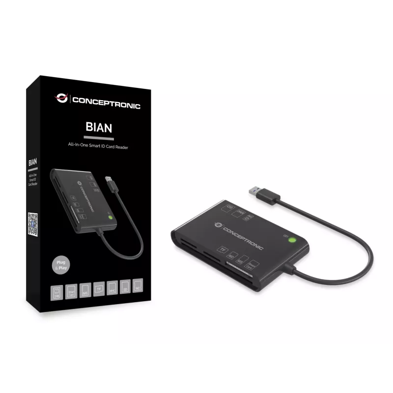 Conceptronic BIAN all-in-one smart ID-kaartlezer