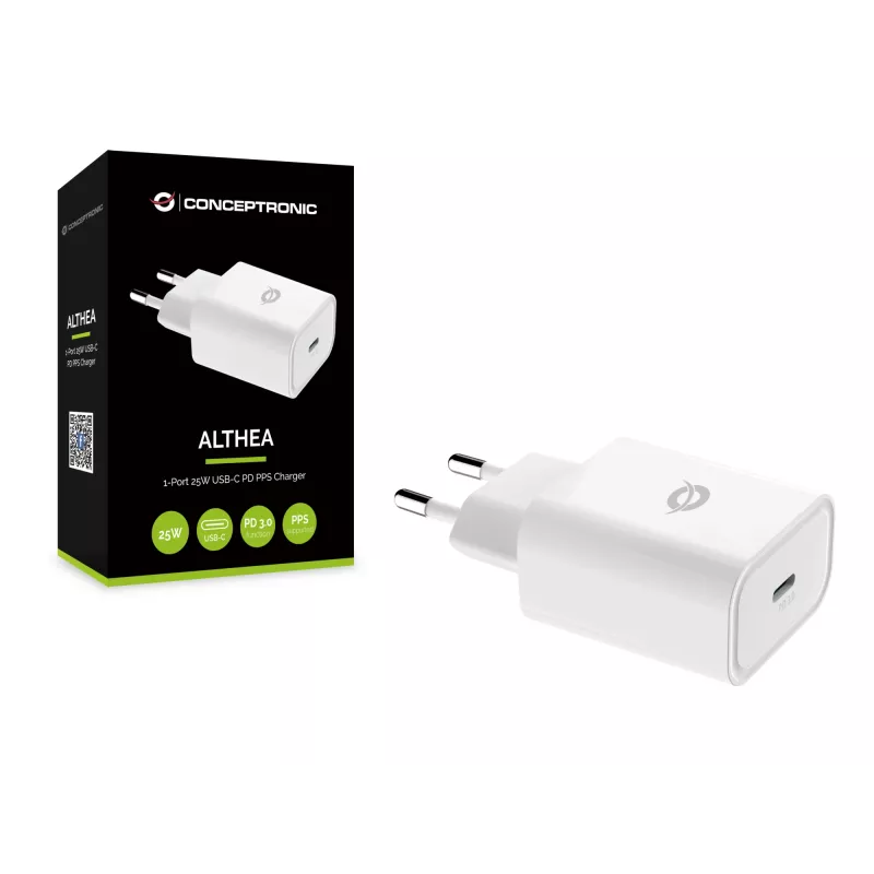 Binnenlader Conceptronic ALTHEA 1-poorts 25W USB-C PD PPS
