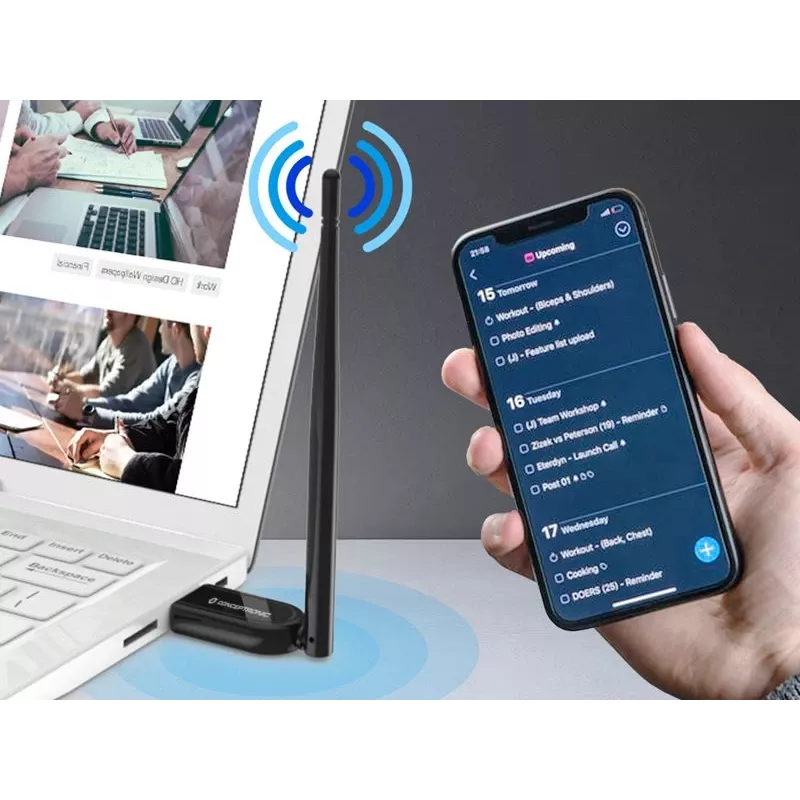 Conceptronic ABBY Long Range Bluetooth 5.1 USB-adapter met externe antenne
