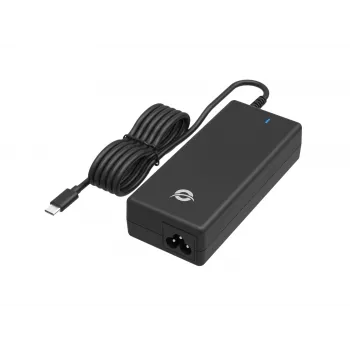Conceptronic OZUL03BUK 100W GaN desktop USB PD lader, geïntegreerde USB-C-kabel, UK-stekker