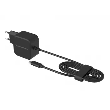 Conceptronic OZUL04BE 67W GaN USB PD lader, geïntegreerde USB-C-kabel